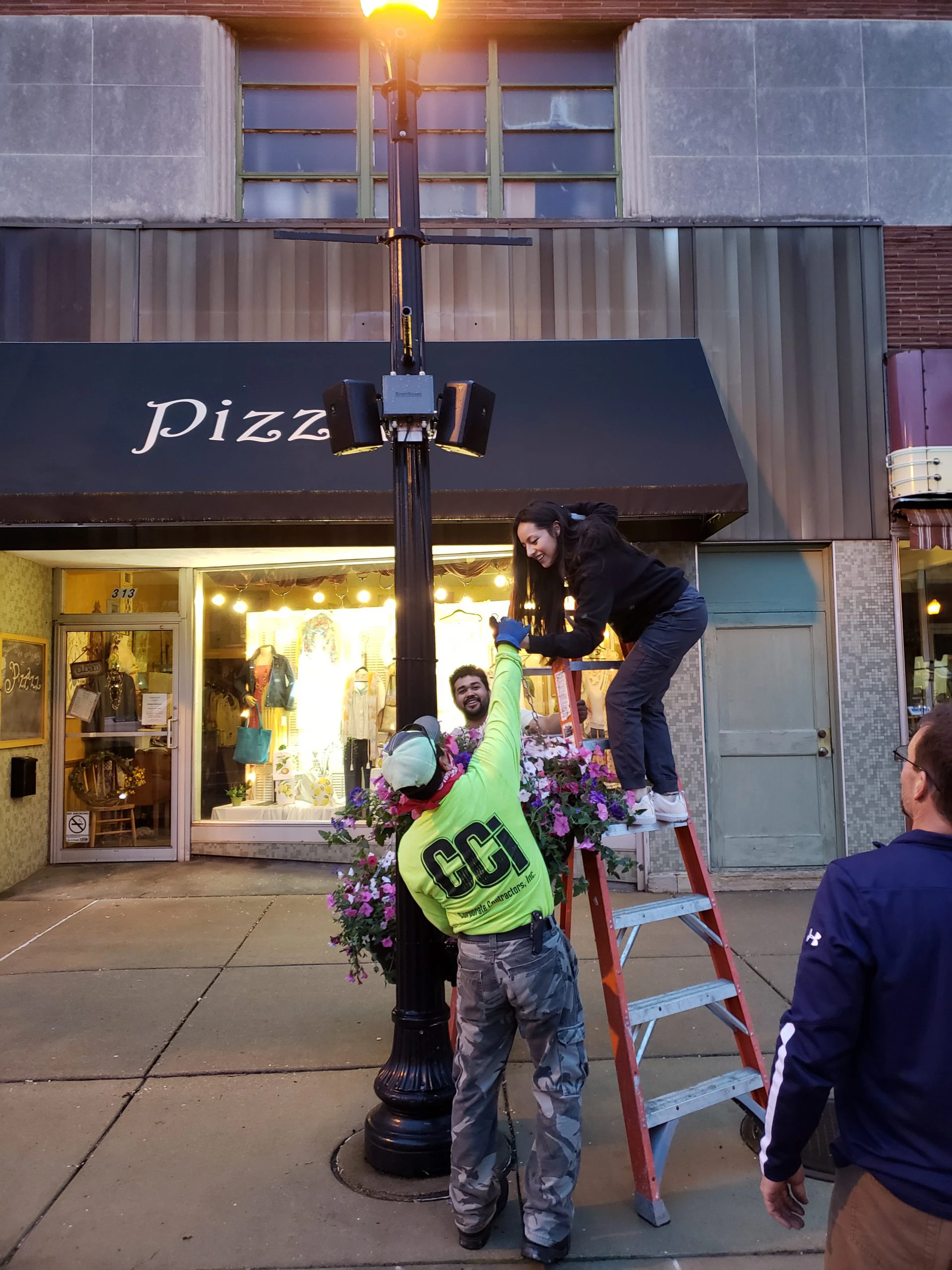 CCI staff assists with setup